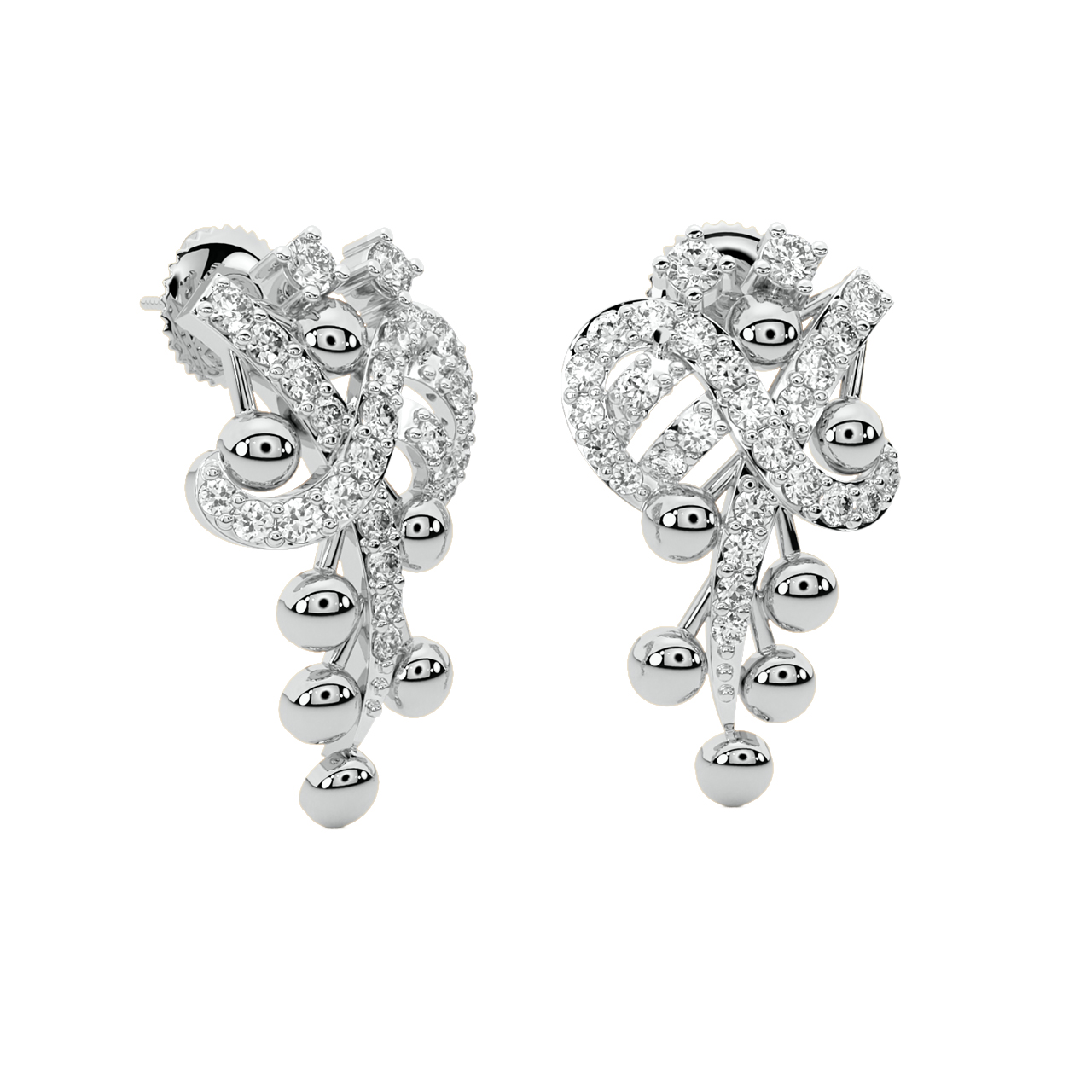 Janet Round Diamond Stud Earrings